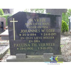 Grafstenen kerkhof Herwen Coll. HKR (288) J.W.Loef & P.Th. Vermeer